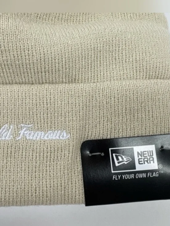 Supreme x New Era Box Logo Beanie – Stone / Beige (FW24) Brand New - Picture 6 of 11